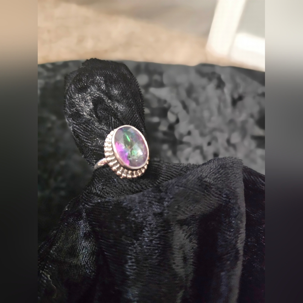 Mystic 925 Silver Ring 6 1/2